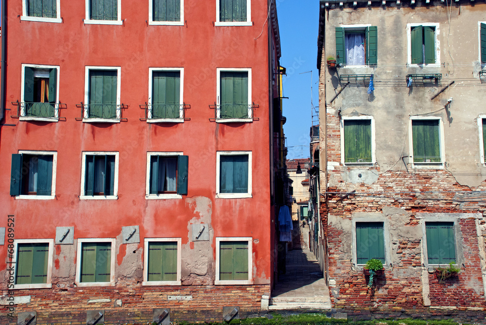 Venice cityscape, narrow water canal. Italy, Europe