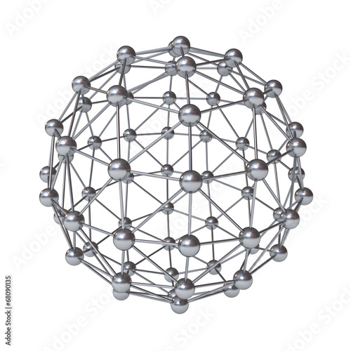 3d molecular structure geometry model isolated over white