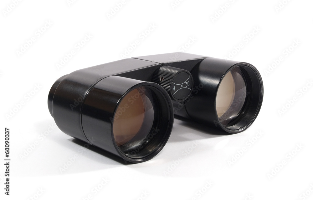 Binoculars isolated on the white background Binoculars isolated on the white background