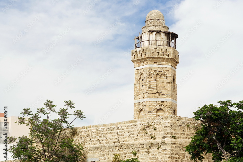 Old Majdal mosque in the center of Ashkelon