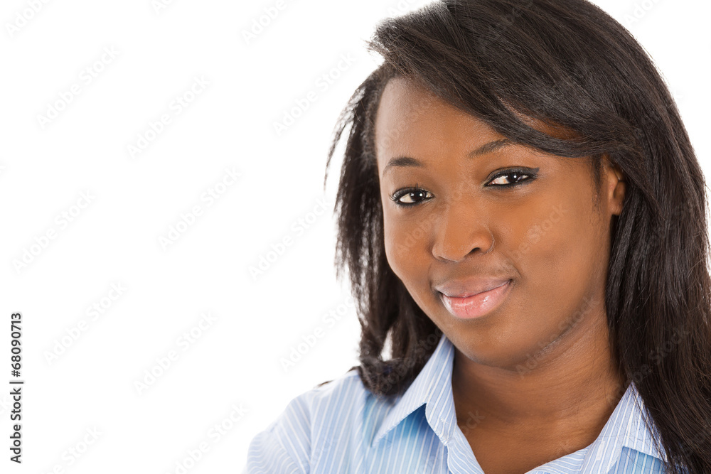 Headshot of a happy student woman Headshot of a happy student woman