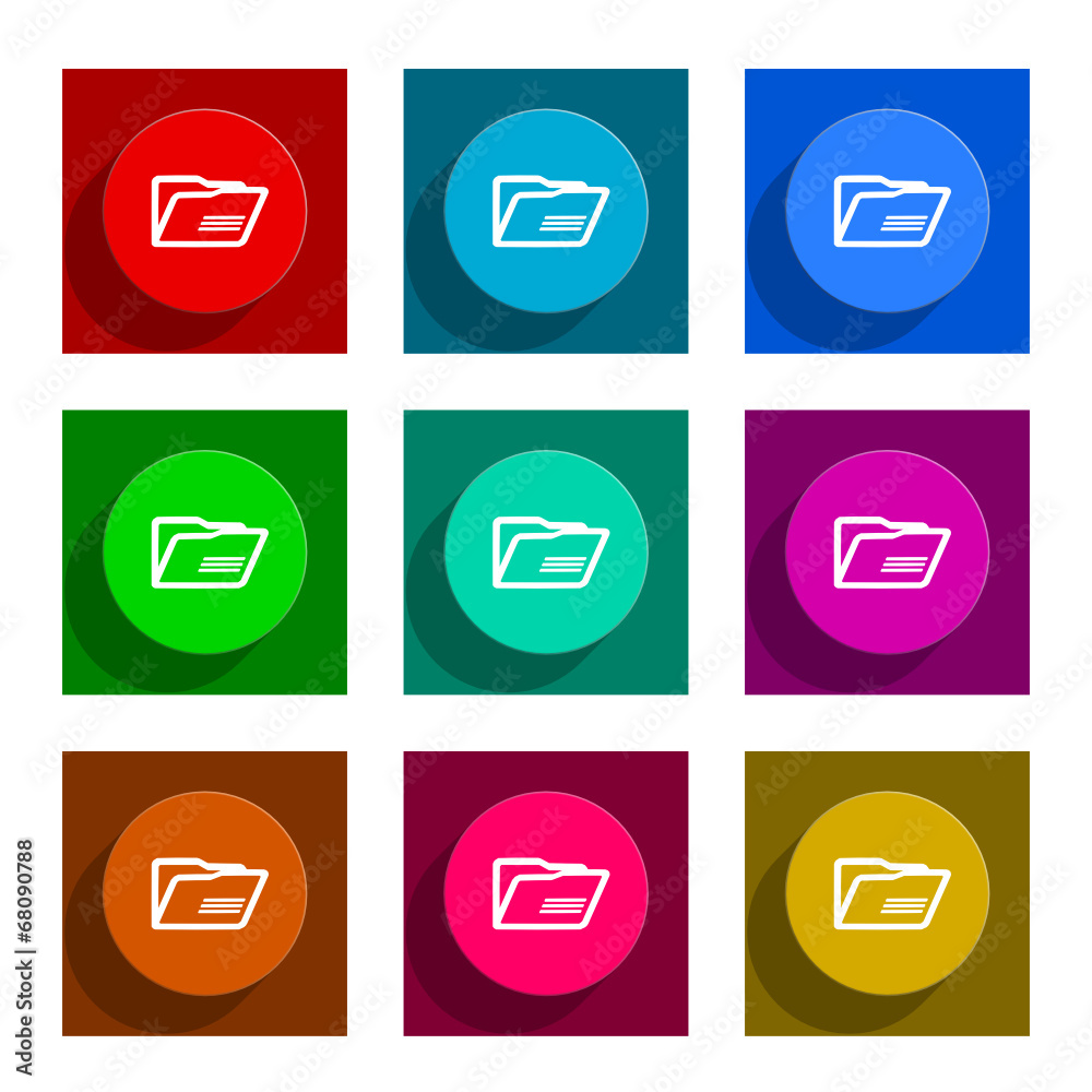 folder flat icon vector set folder flat icon vector set
