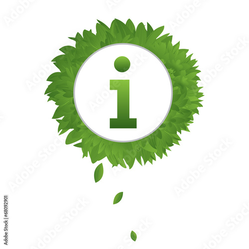 Icone nature vert : information