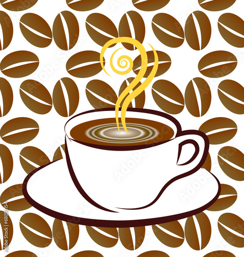 Coffee sign background logo vector
