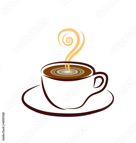 Cup Coffee logo icon design background vector