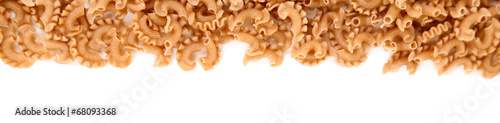 Buckwheat pasta isolated on white