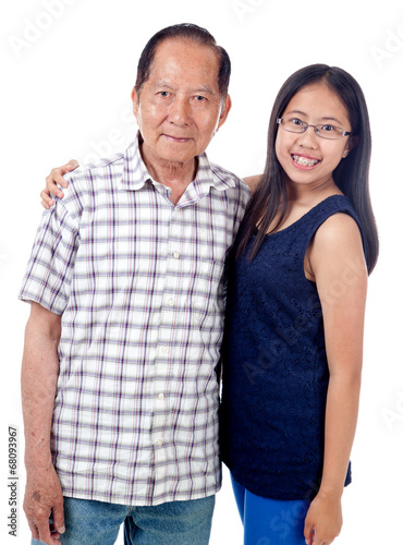 Grandfather with Teen Granddaughter