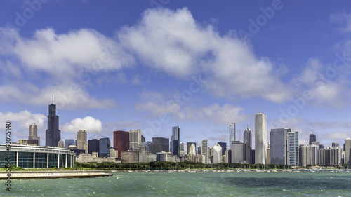 Chicago Downtown at summer scenery