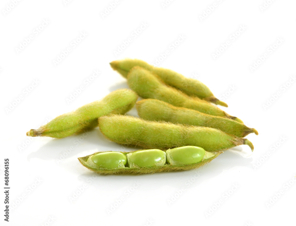 edamame nibbles, boiled green soy beans, japanese food