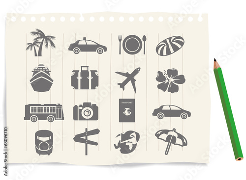 tourism icons Vector