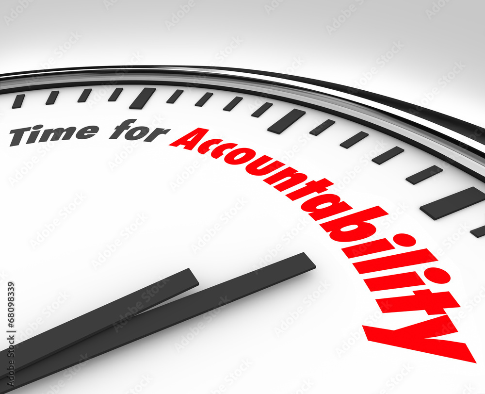 Time for Accountability Words Clock Take Responsibility Time for Accountability Words Clock Take Responsibility