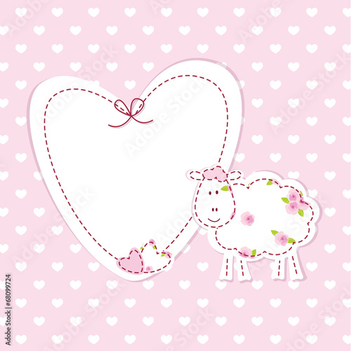 Baby background with sheep
