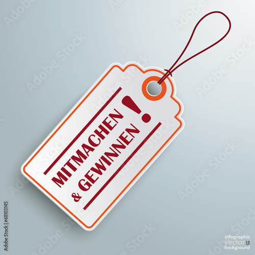 White Price Sticker Mitmachen und Gewinnen