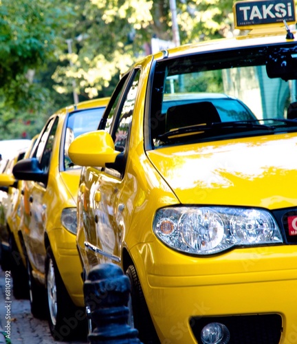 Canvas Print taxi in the city