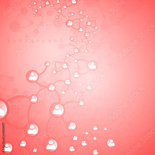 Molecule And Communication Background - Vector Illustration