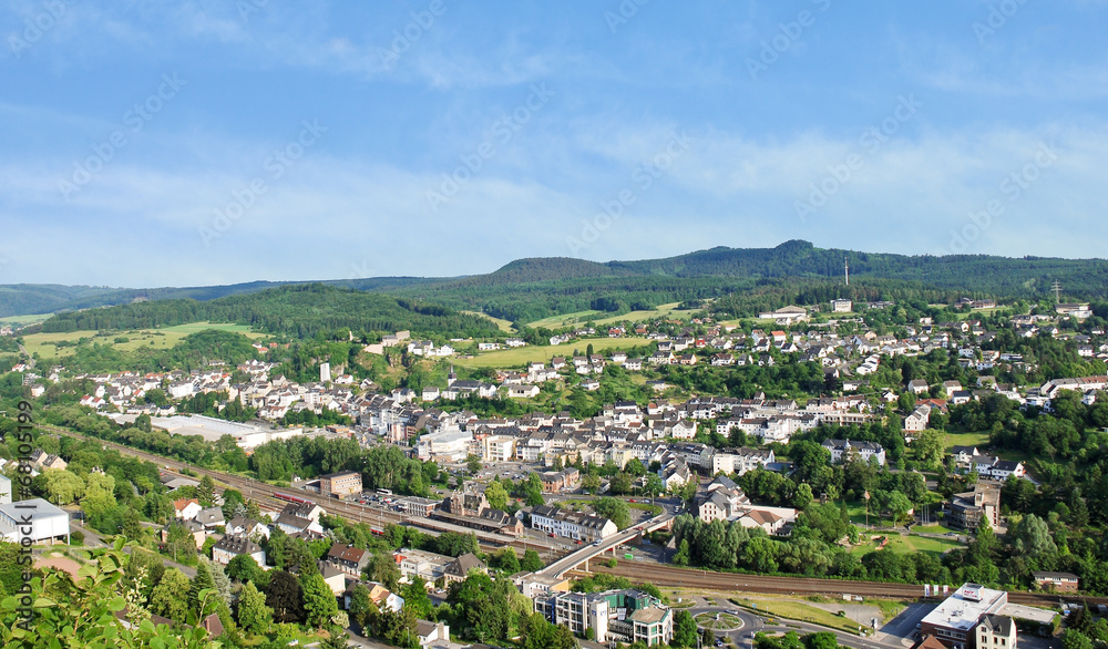 town Gerolstein, Germany in summer day