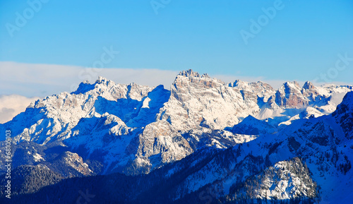 panorama of Dolomites mountain in Dolomites, Italy