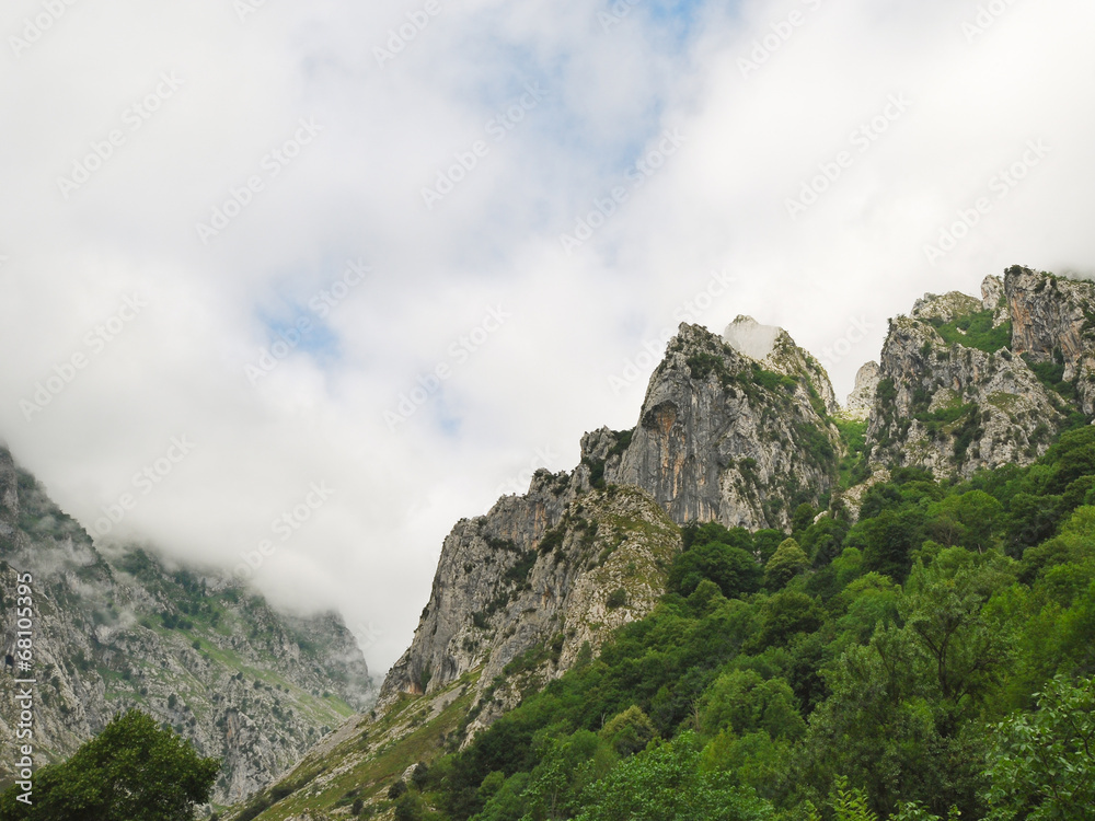rocks in mountain national park Picos de Europa