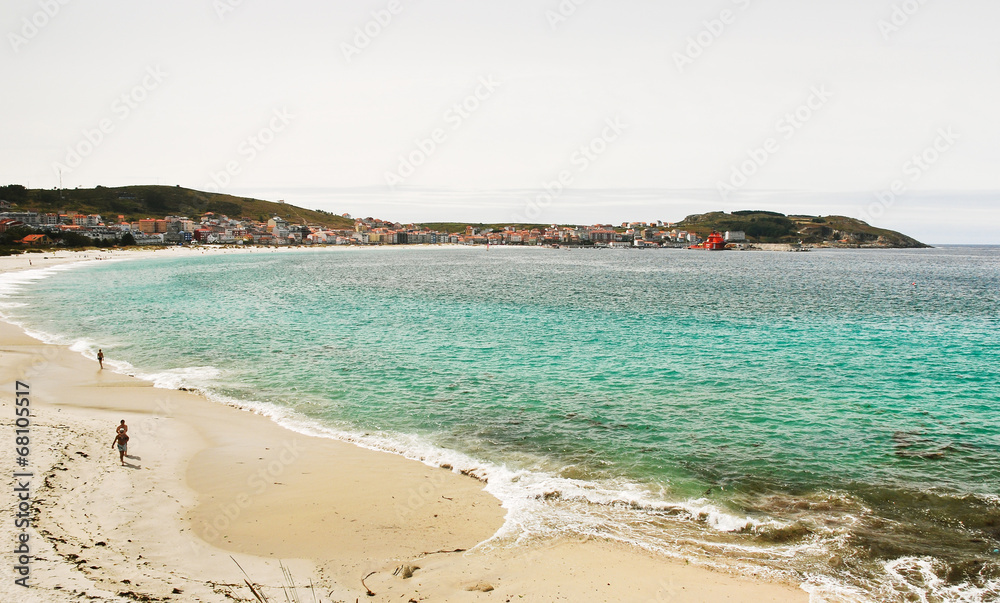 sand beach of Bay of Biscay in Cambados, Spain sand beach of Bay of Biscay in Cambados, Spain