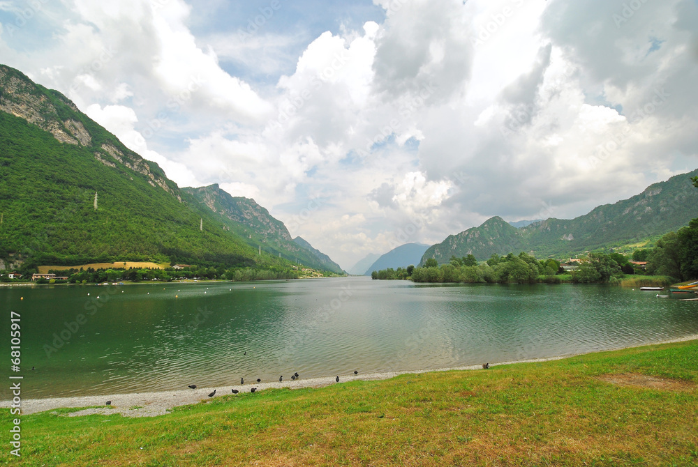 view of Lake Idro, Italy