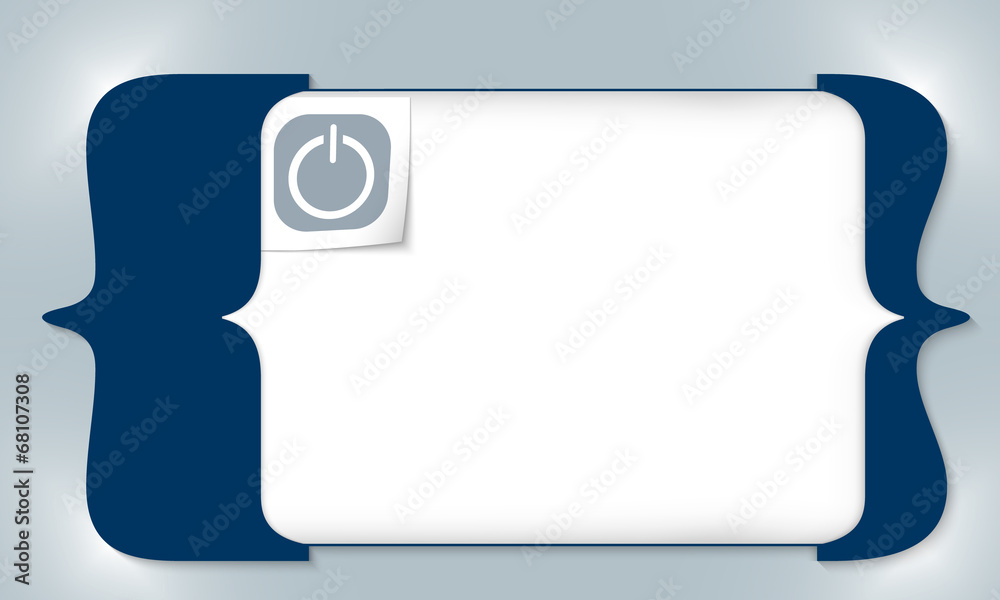 blue square brackets for entering any text with power button blue square brackets for entering any text with power button