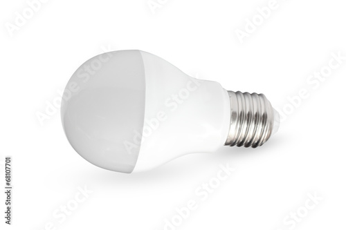 Isolated LED light bulb on white background