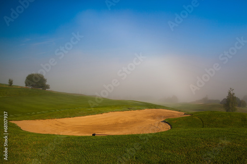 Summer on the empty golf course