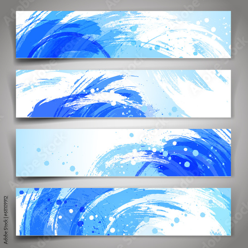 Abstract vector background. Collection of vector banners with bl