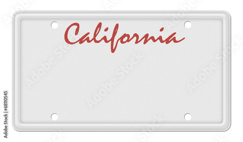 California License Plate