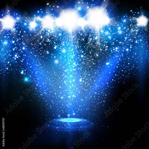 Spotlights with Blue rays