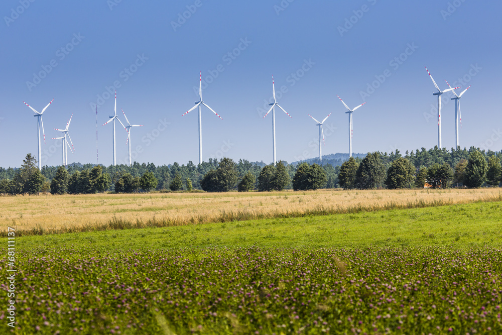 Wind turbines in Suwalki. Poland Wind turbines in Suwalki. Poland