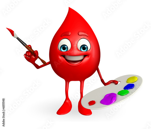 Blood Drop Character with color plate