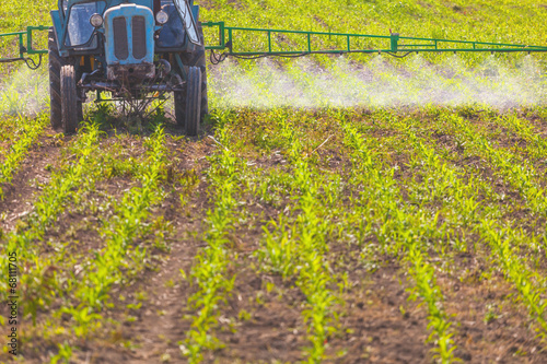 Spreading herbicide photo