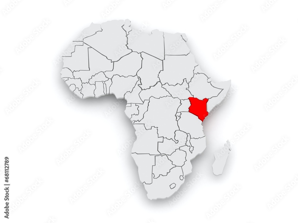 Map of worlds. Kenya. Map of worlds. Kenya.