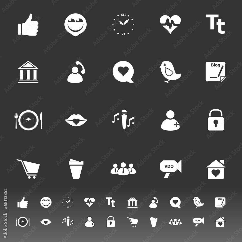 Chat conversation icons on gray background Chat conversation icons on gray background