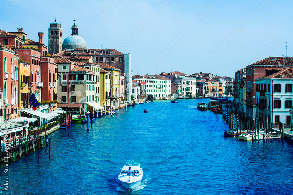 Fototapeta premium Grand canal of Venice city. Italy