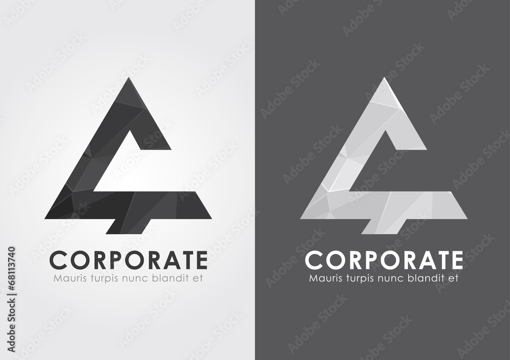 C Corporate icon. Show your modern and simple business success.