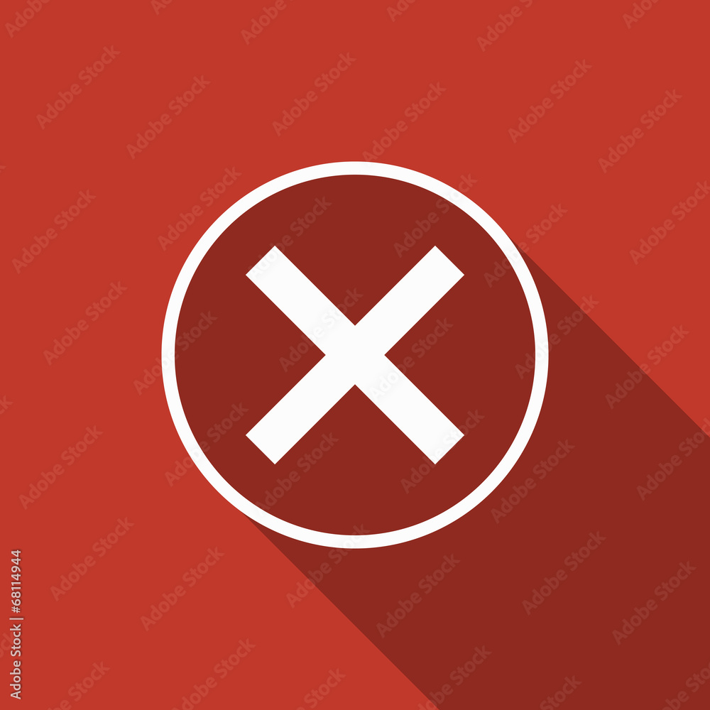 Obraz premium false icon with long shadow