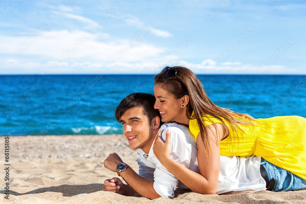 Teen Couple on holiday.
