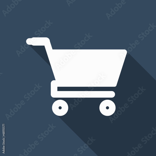 cart icon with long shadow