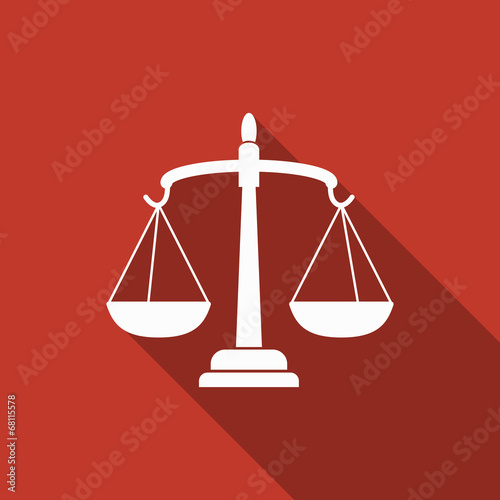 scales icon with long shadow
