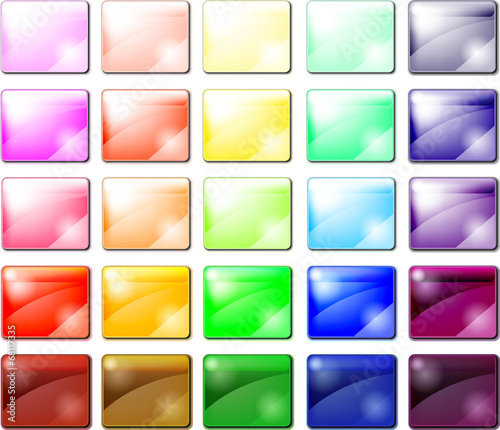 Set of glossy button icons