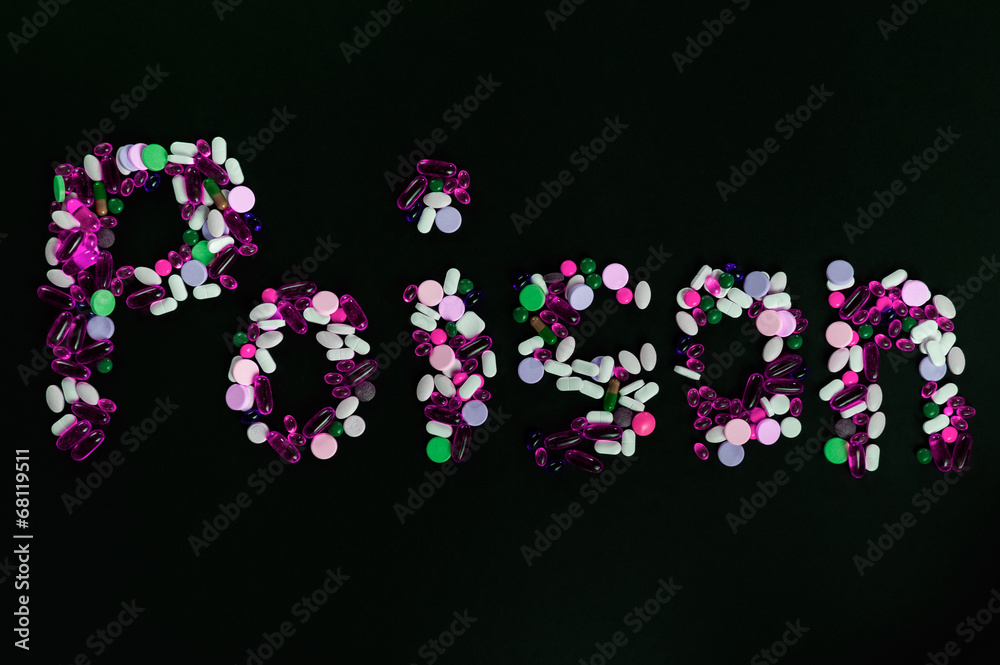 Tablets, pills and capsules, that create word poison Tablets, pills and capsules, that create word poison