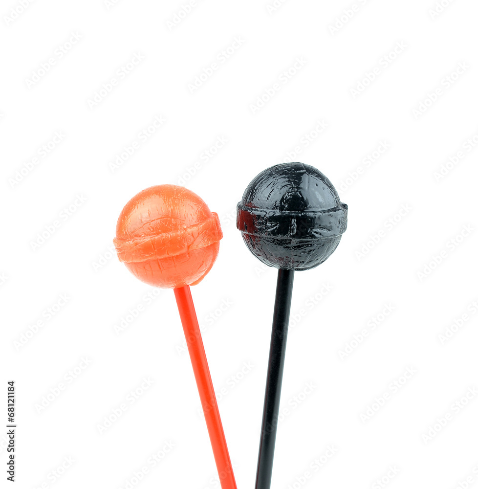 Red candy and Candy Black isolated on white background. Red candy and Candy Black isolated on white background.