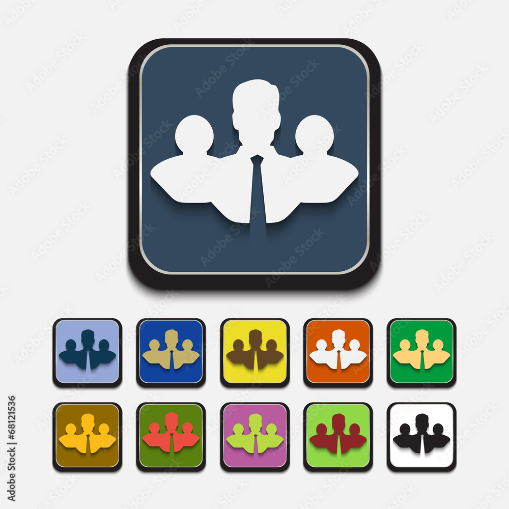 Stylish colored icons, business team Stylish colored icons, business team