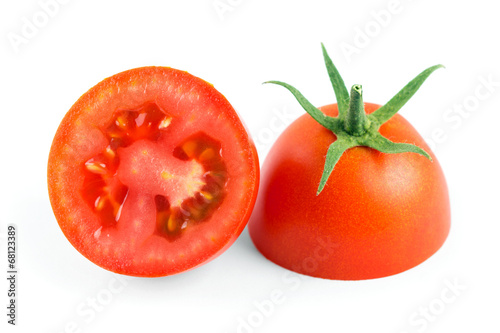 Fresh slice red tomato