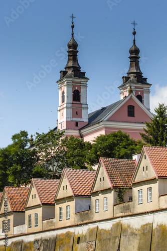 Fototapeta Naklejka Na Ścianę i Meble -  Church and hermitages in Camaldolese Monastery in Wigry, Poland