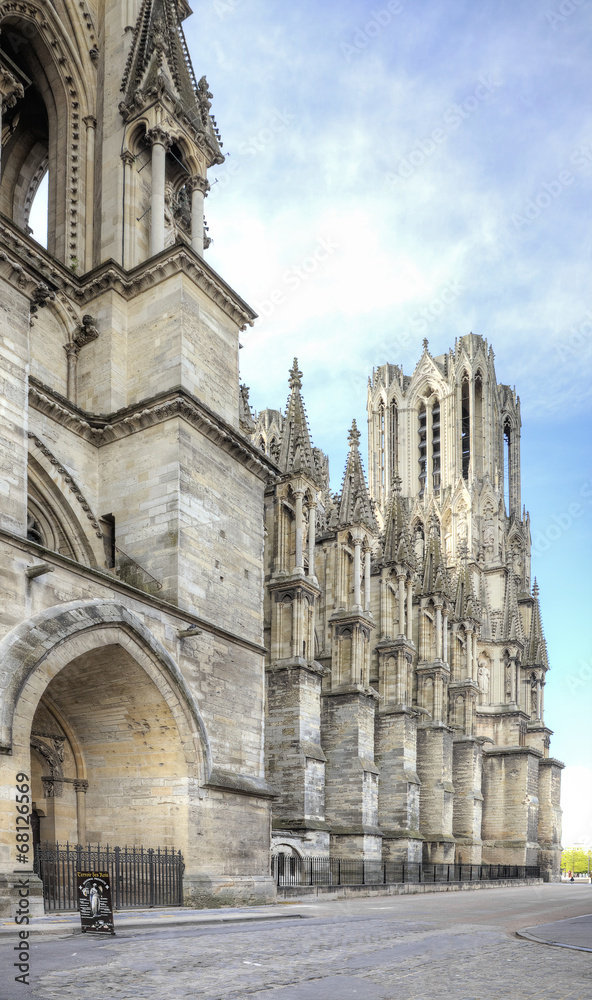 Medieval cathedral in Reims