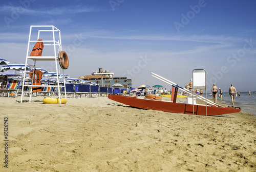 Fototapeta Naklejka Na Ścianę i Meble -  Safety equipment on the beach