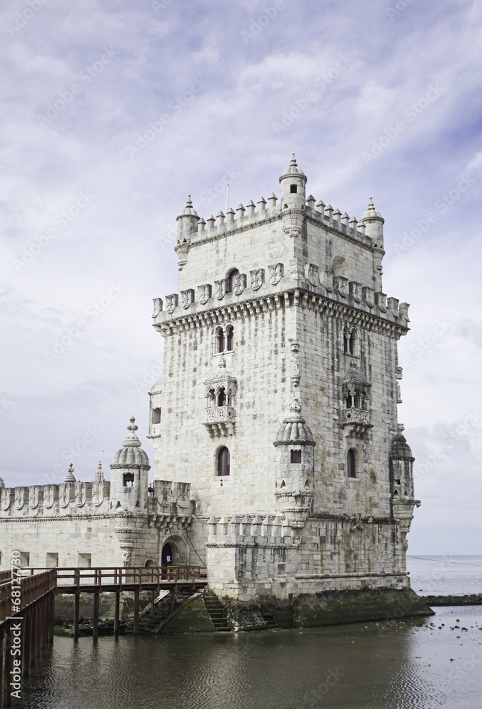 Belem Tower with sea